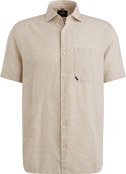 Camisa Vanguard de manga corta de mezcla de lino en ecru Product