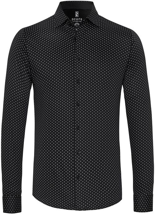 Desoto Skjorte Kent Grafisk Trykk Svart Product