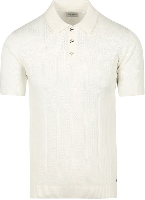 Dzianinowa koszulka polo No Excess w kolorze off white Product