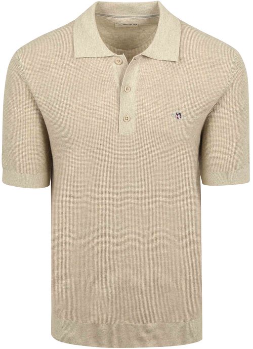 Gant Knitted Polo Shirt Beige Product