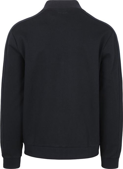 Kardigan bomber Lyle & Scott w kolorze Dark Navy Product / Achterkant