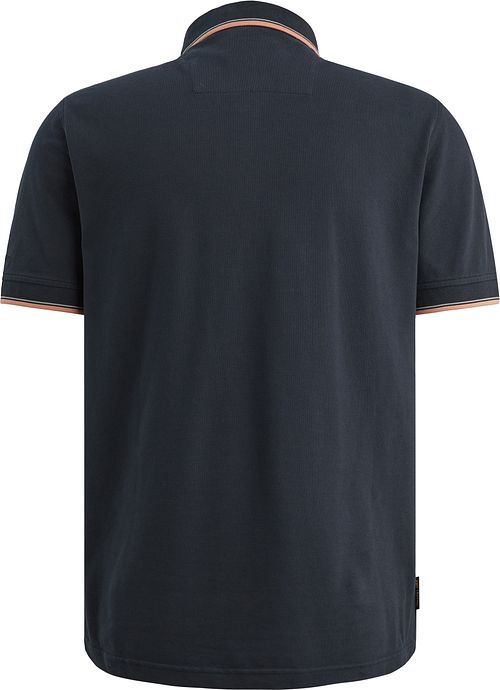 Koszulka polo PME Legend z piki Carbon Navy, regular fit, granatowa Product / Achterkant