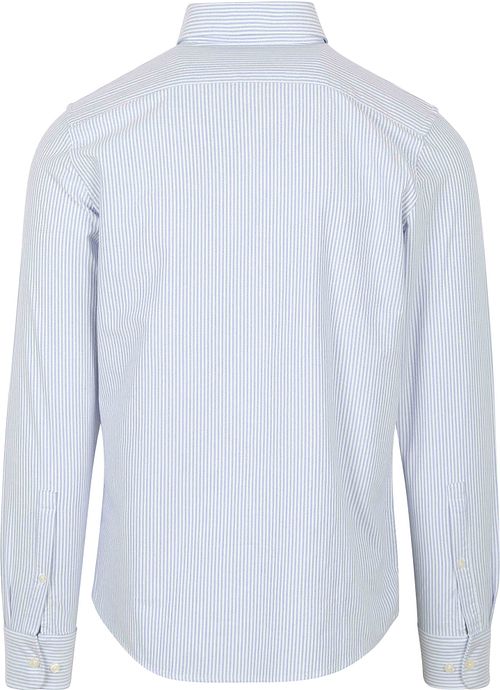 Steppin' Out Hemd Oxford Streep Lichtblauw Product / Achterkant