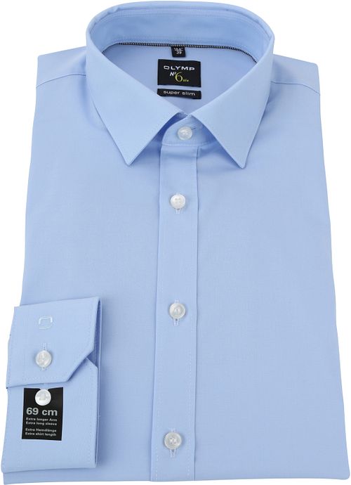OLYMP No'6 six Skinny Fit Overhemd Blauw Extra Lange Mouwen Product