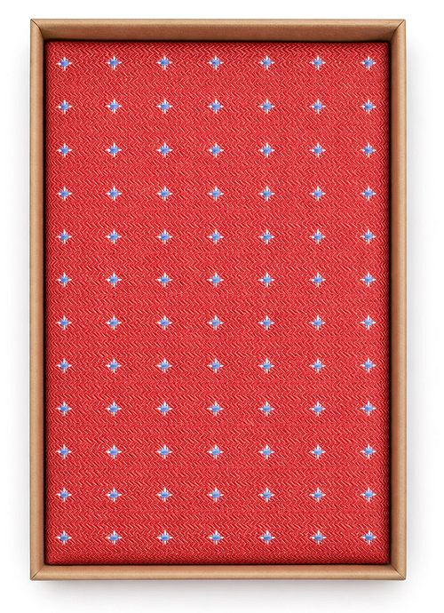 Suitable Silk Necktie Blue Star Red Product