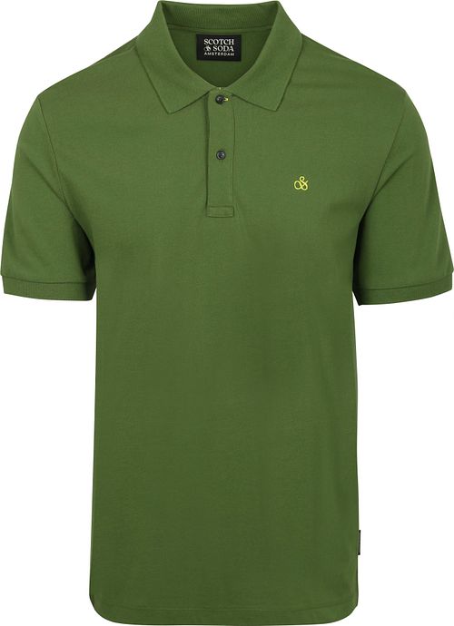 Scotch And Soda Core Piqué Polo Shirt Green