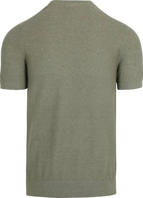 Suitable Piqué T-skjorte i Lin Grønn Product / Achterkant
