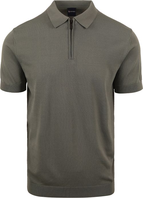 Suitable polo con mezza zip verde Product