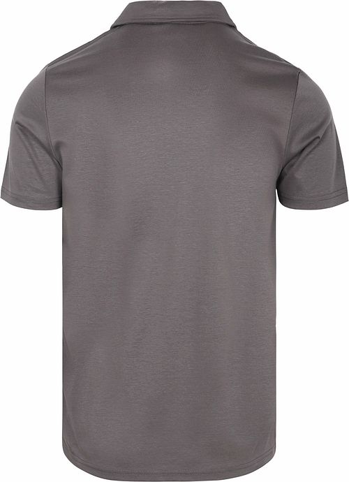 Suitable Silky Polo Half Zip Grey Product / Achterkant