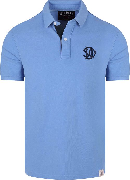 Superdry Polo Piqué Monogram Bleu Product