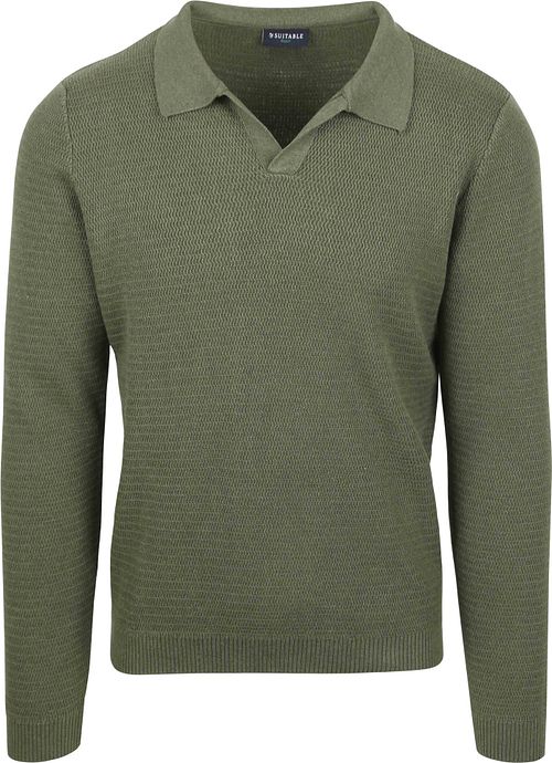 Sweter Suitable Riva Structure Melange Zielony Product