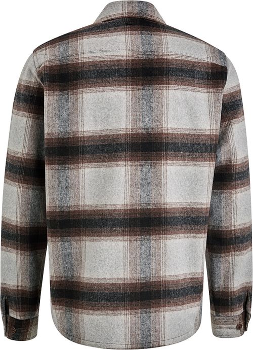 Vanguard Overshirt w kratę z czesanej mieszanki wełny, szary Product / Achterkant