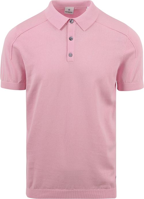Blue Industry Strikket Poloskjorte Rosa Product