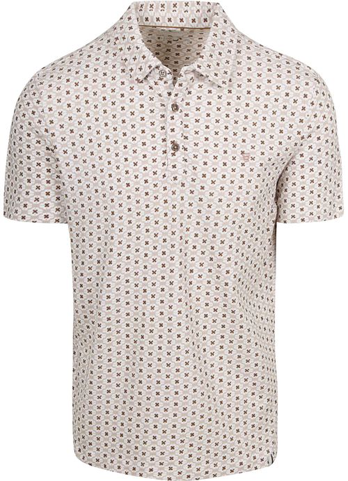 Koszulka polo R2 Amsterdam z nadrukiem w kolorze beżowym Product