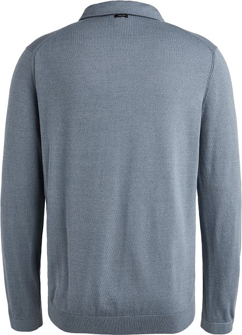 Koszulka polo Vanguard z długim rękawem w kolorze niebieskim Product / Achterkant