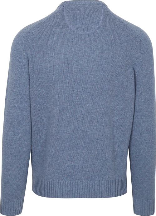 Maglione Suitable in lana d’agnello a girocollo azzurro chiaro Product / Achterkant