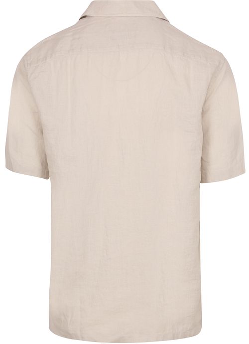 Marc O'Polo Shirt Short Sleeves Linen Ecru Product / Achterkant