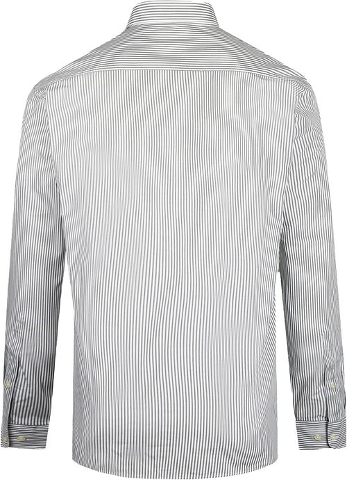 McGregor Skjorte i Poplin med Stripetrekk i Salviegrønn Product / Achterkant