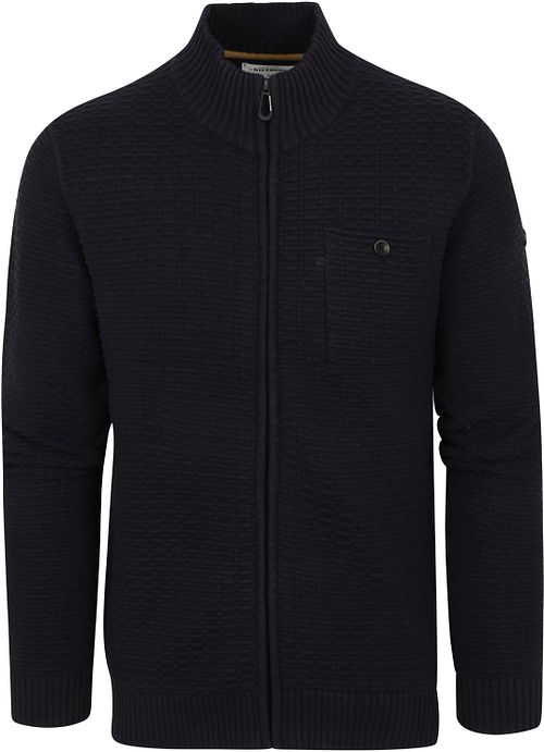 No Excess Vest Struktur Navy Blå Product