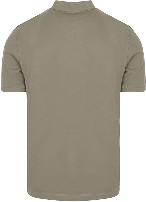 Polo No Excess de piqué con media cremallera en verde Product / Achterkant
