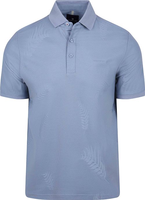 Polo State of Art Leafs modern fit de piqué azul claro Product