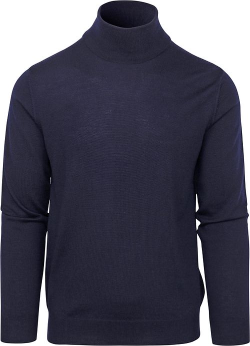 Suitable merinould-rullekravetrøje i navy Product