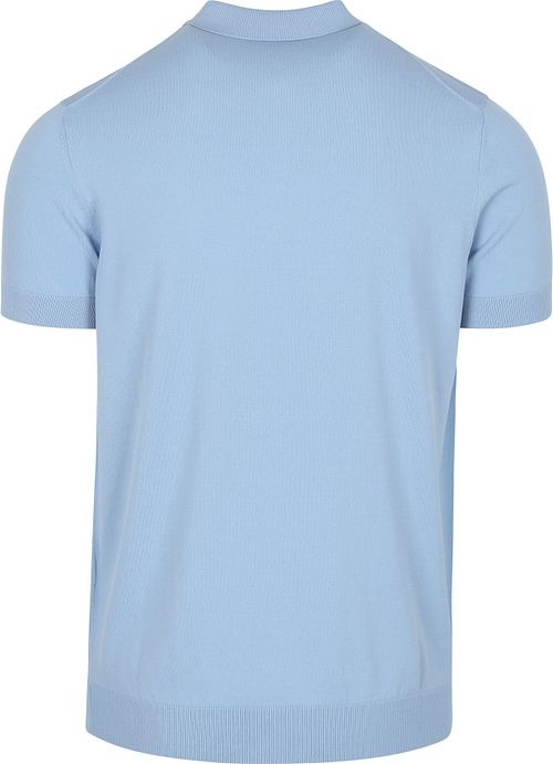 Suitable Strikket Halv Glidelås Polo Lys Blå Product / Achterkant