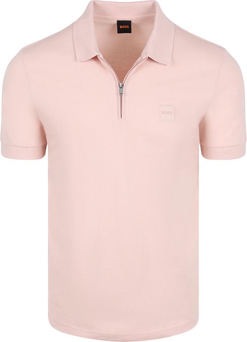 BOSS Polo Passerzip Half Zip Rosa