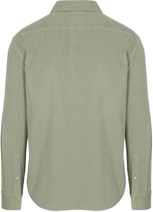 BOSS Relegant Skjorte Corduroy Grøn Product / Achterkant