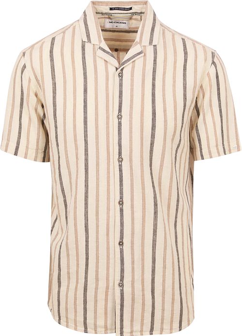 Camisa de manga corta No Excess de lino en color crudo Product