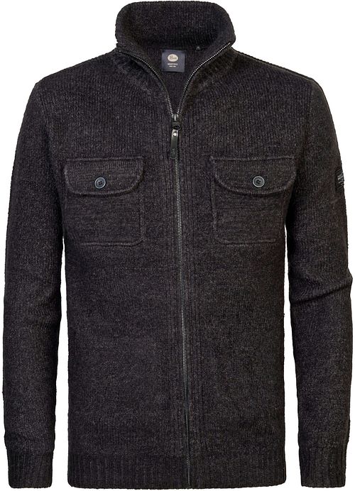 Petrol Strickjacke Sitka Schwarz Product