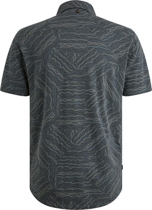PME Legend Short Sleeve Overhemd Print Dark Slate Product / Achterkant