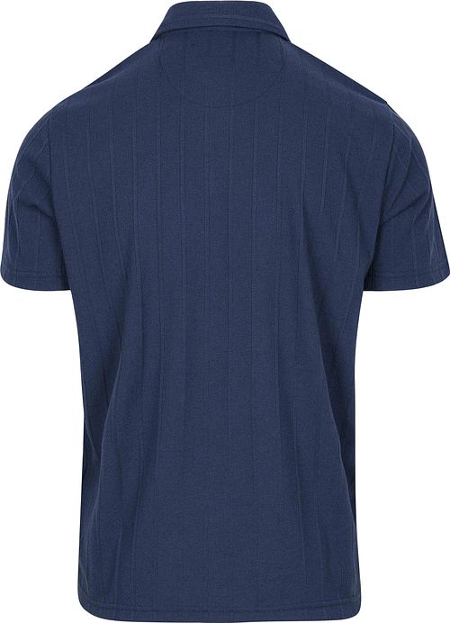 Polo State of Art in jersey drop needle blu navy Product / Achterkant