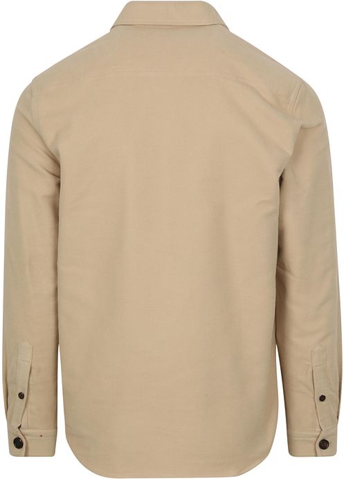 Overshirt de moleskin Profuomo en beige Product / Achterkant