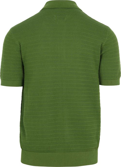 Scotch And Soda Knitted Polo Structure Groen Product / Achterkant