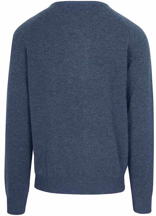 Steppin' Out Maglione in lana d’agnello blu medio Product / Achterkant