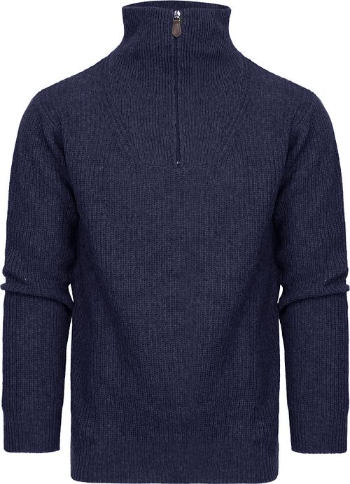 Suitable Half Zip Pullover Wool Blend Navy Product