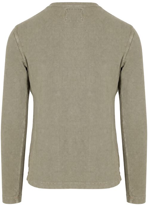 Superdry Pullover Henley Waffle Green
