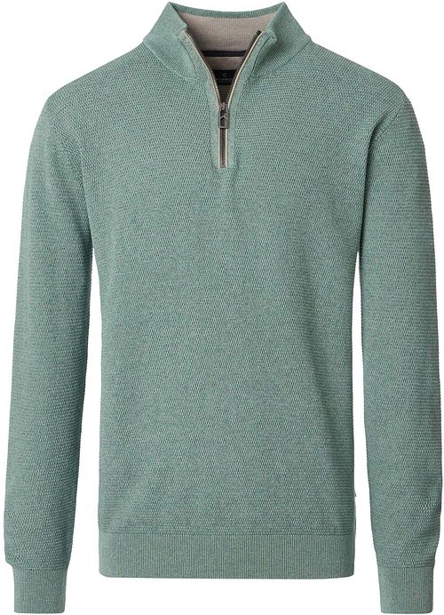 Sweter Halfzip Structure Melange w kolorze jasnozielonym CASAMODA Product
