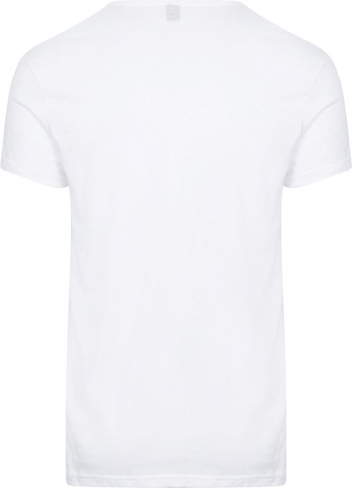Alan Red Dean V-Hals T-Shirt Wit (2Pack) Product / Achterkant