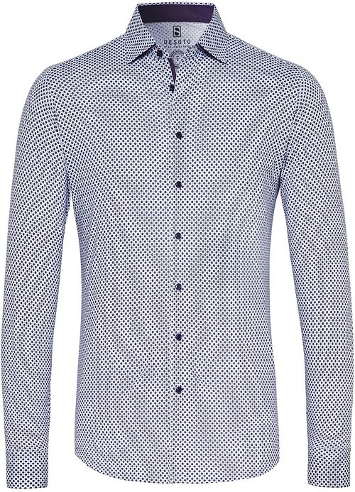 Desoto Overhemd Print Blauw Product