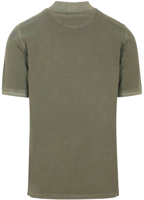 CASAMODA Piképolo Garment Dyed Olivgrön Product / Achterkant