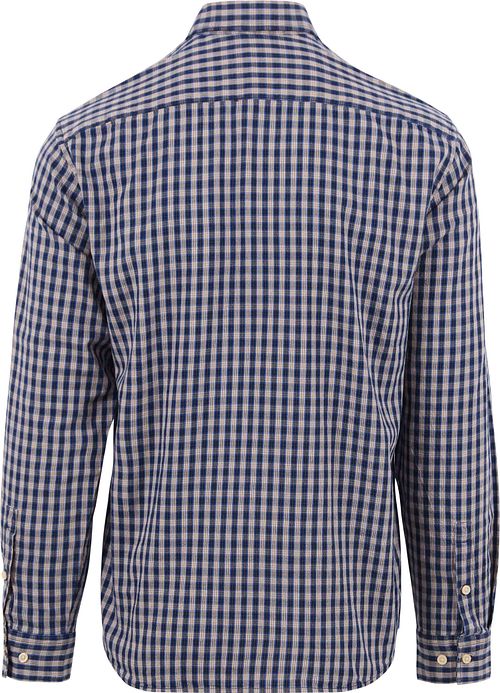 Marc O'Polo Overhemd Ruiten Donkerblauw Product / Achterkant