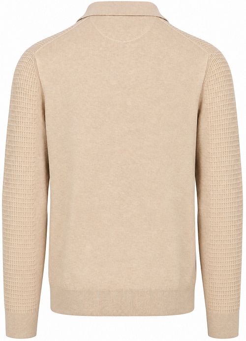 McGregor Half Zip Polo Shirt Knitted Structure Sand