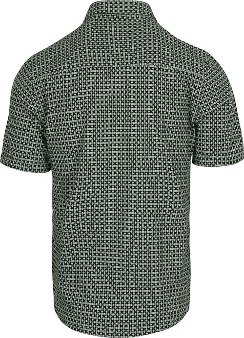 No Excess Short Sleeve Chemise Jersey Impressio Vert Mousse Product / Achterkant