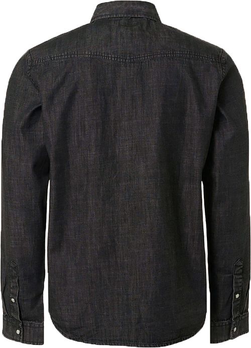 No Excess Skjorte i Denim Twill, Antrasitt Product / Achterkant