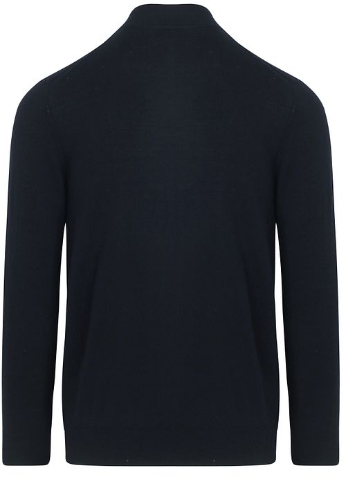 Profuomo Polotröja Merinoull Marinblå Product / Achterkant