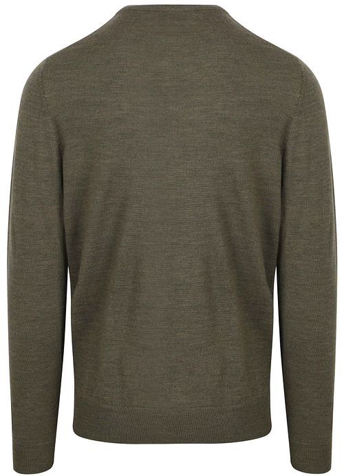 Profuomo Pullover Merino Wool Olive Product / Achterkant