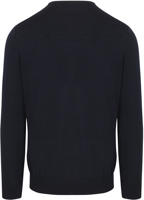 Profuomo Tröja i Navy Merinoull Product / Achterkant
