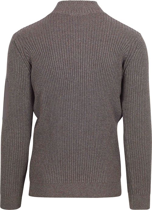 Suitable Mou Half Zip sweter w kolorze taupe Product / Achterkant